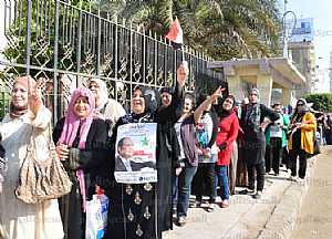 طابور الناخبات المصريات في انتخابات مصر 2014