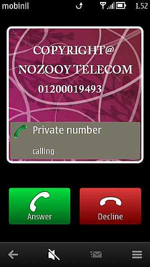  :    (   ) Private Number -   