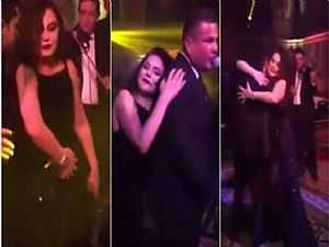 بالفيديو.. شيريهان ترقص مع عمرو دياب في زفاف نجل ''صاحبة السعادة''