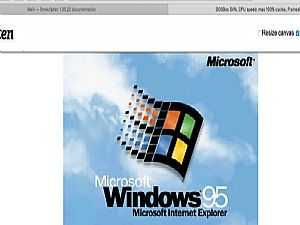 شغل نظام ويندوز 95 مباشرة من المتصفح بدون أية إضافات