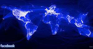 خريطة فيس بوك الأولى على مستوى العالم