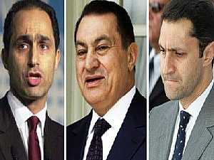 النائب العام يأمر بحبس مبارك ونجليه 15 يوما على ذمة التحقيق