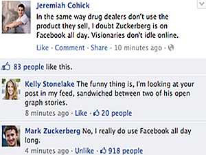 زوكربيرغ: "أنا أعمل على "فيسبوك" طوال اليوم"