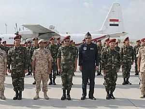 عناصر القوات المسلحة المشاركة في تدريب «سهام الحق» تصل الإمارات
