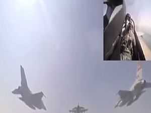 بالفيديو.. طيار حربي يلتقط مشاهد تاريخية لمجريي قناة السويس